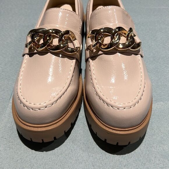 Soda Patent Leather Nude platform loafers Size 9 B44 - Picture 6 of 12